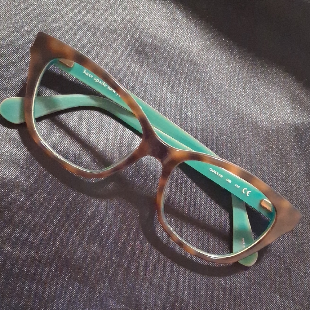 Kate Spade Tortoise and Green Rx Eyeglass Frames Only